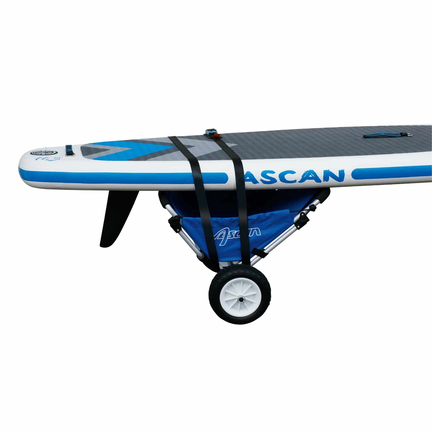 Boardbuggy Rollwagen für Boards - Ascan Board Rollhilfe - Sitz mit Fahrhilfe für SUP, Windsurf- und Wingfoilboards